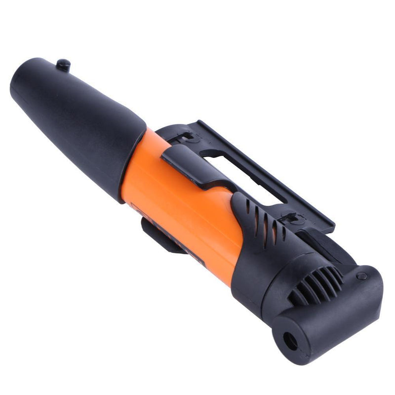 Portable Folding Bicycle Air Pump Inflator for Presta Schrader Valve Orange