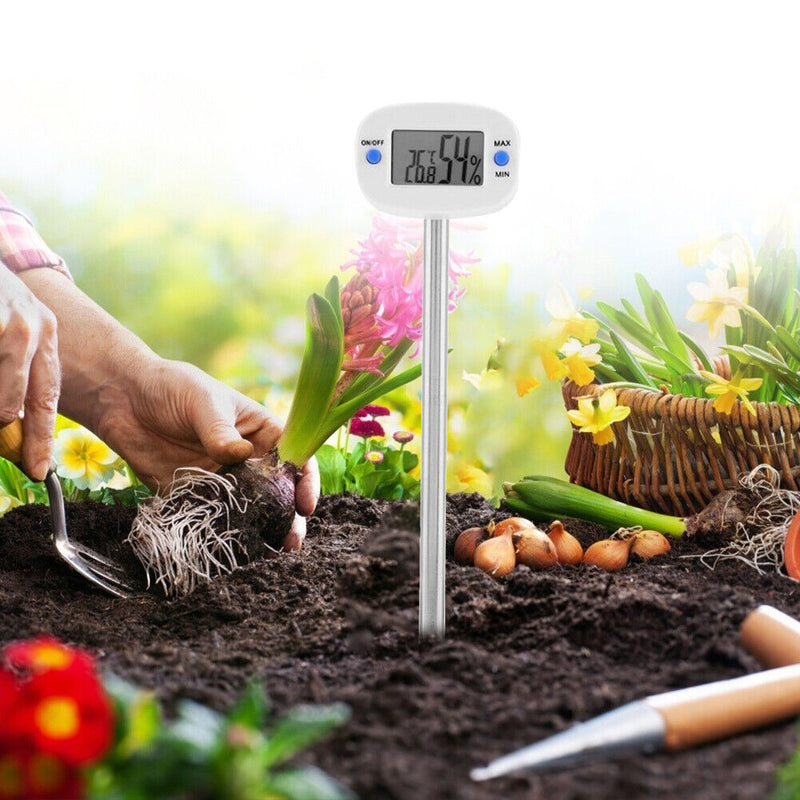 LCD Soil Thermometer Hygrometer Probe Electronic Temperature Humidity Meter
