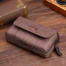 Waterproof Oxford Cloth Purse Men Sports Wallet Card Clutch Bag (Coffee)