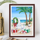 5D DIY Rhinestone Painting Summer Beach Mosaic Full Round Drill Diamond Pictu