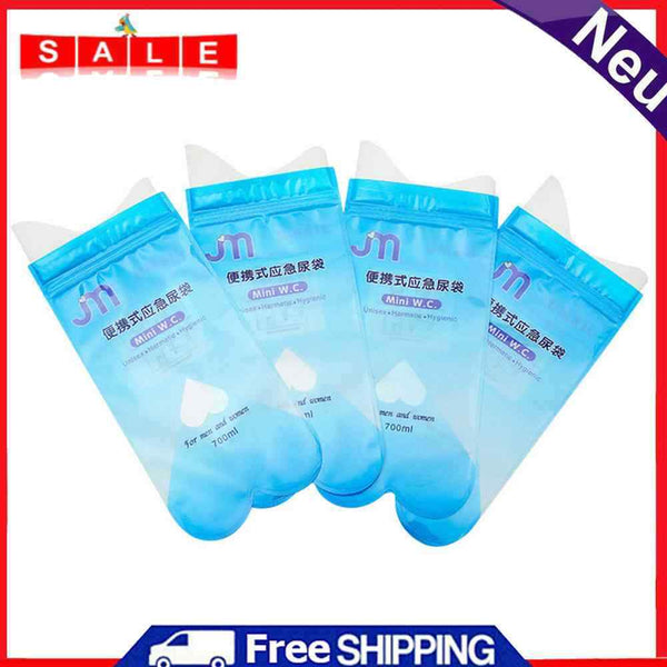 4pcs Urinal Portable Pee Bags for Travel Traffic Jam Car Emergency