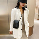 Women Mobile Phone Bag Simple PU Leather Small Wallet Messenger Shoulder Handbag