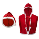 Xmas Shawl Vest Cap Santa Claus Cape Leichte Samt-Anziehkleidung.