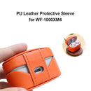 PU Leather Protective Cover Case for Sony WF-1000XM4 Charging Case (Orange)