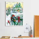 DIY Full Square Drill Snow Scenery 5D Diamond Painting Cross Stitch Mosaic Kits