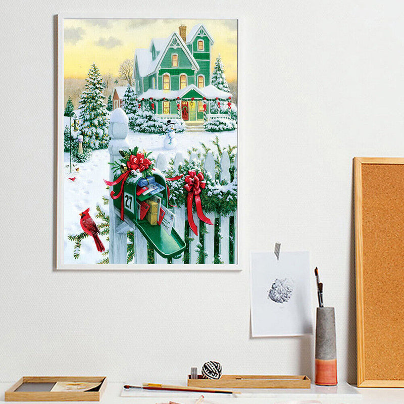 DIY Full Square Drill Snow Scenery 5D Diamond Painting Cross Stitch Mosaic Kits