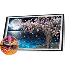 DIY Diamond Painting Kits Moon Peach Blossoms Full Round Drill Home Decorat