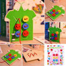 Kids Montessori Educational Toys Children Beads Lacing Board Wooden Toys Newly