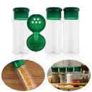 4PCS Plastic Barbecue Salt Can Seasoning Jar BBQ Condiment Bottle Cruet