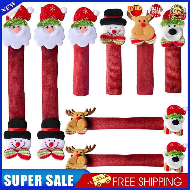 Kitchen Christmas Microwave Oven Gloves with Coasters Heat Resistant Gloves