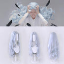 Perücke Beliebte Oma graues langes lockiges Haar Cos silbergraue Lolita-Wellenp.