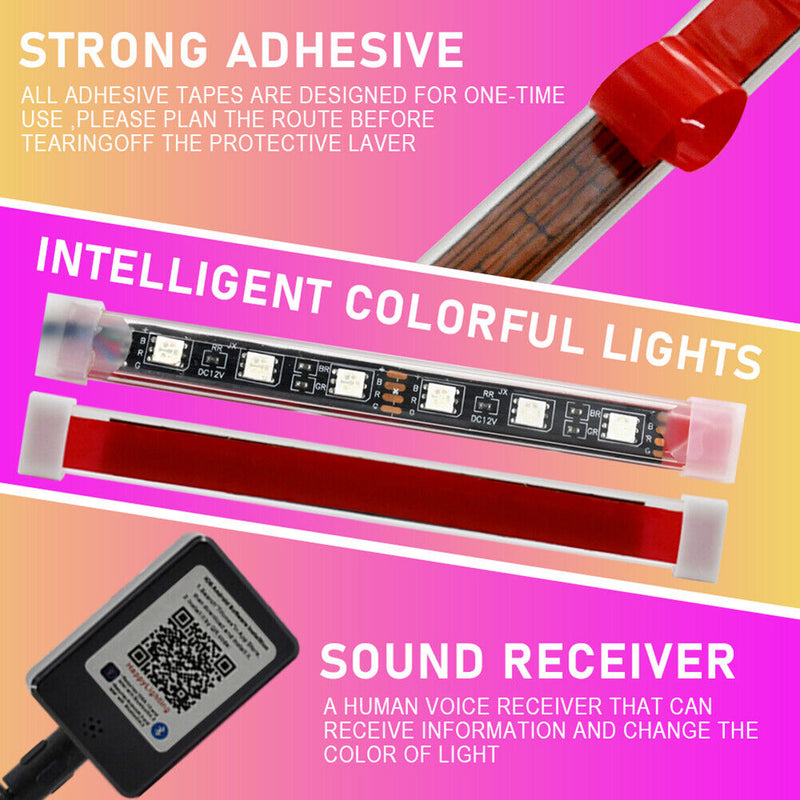 Glowing Motorbike APP Control RGB Neon Lamp Bluetooth-Compatible ATV UTV Lights