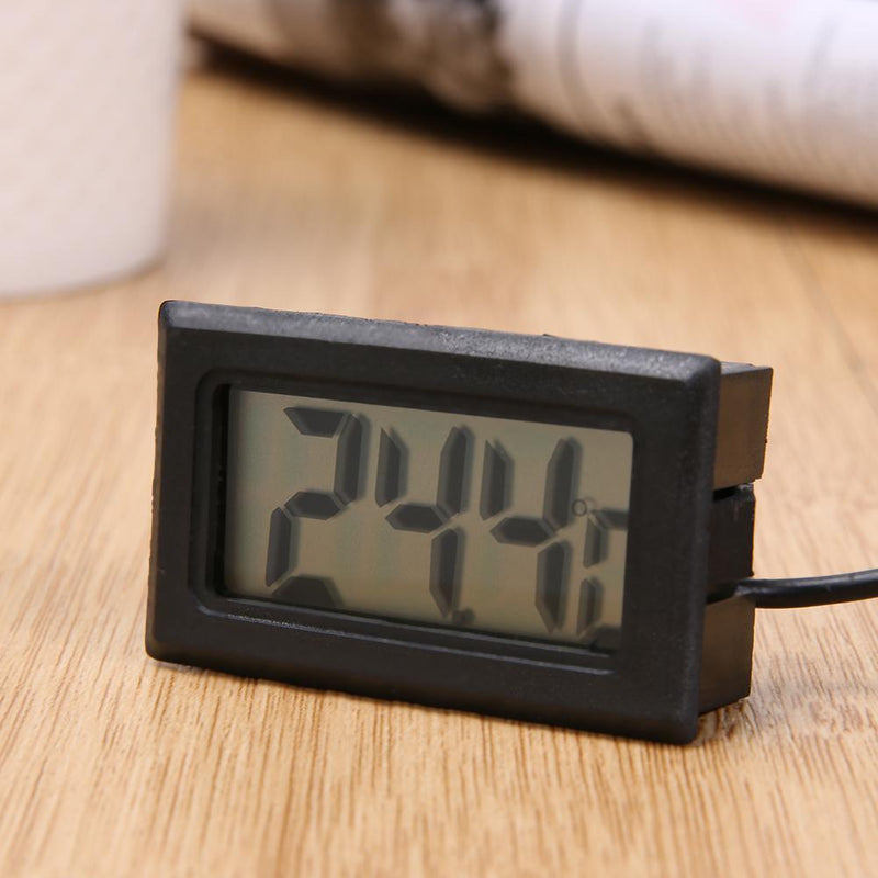 Waterproof Electronic Digital LCD Pet Aquarium Thermometer w/ Probe(Black)