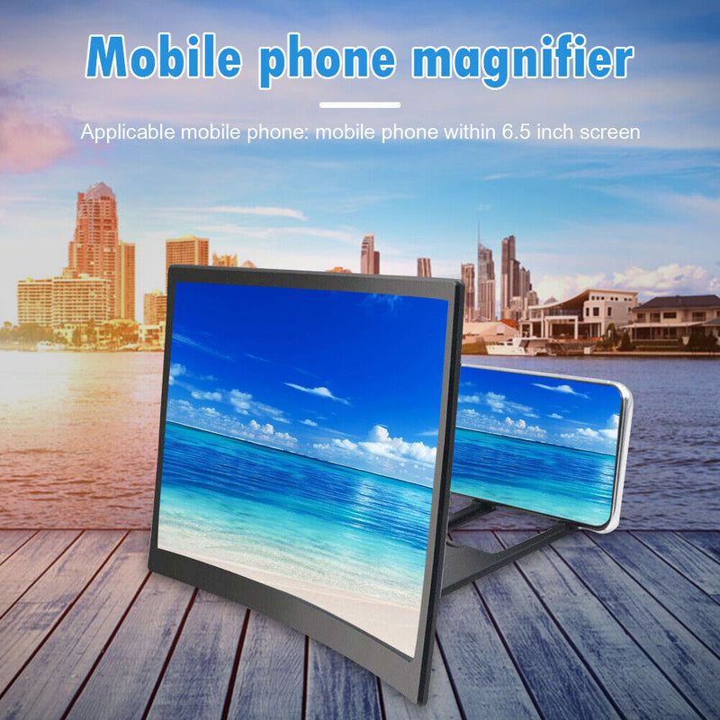 12"" Curved Mobile Phone Screen Amplifier Rack Movie Video Amplifying Holder