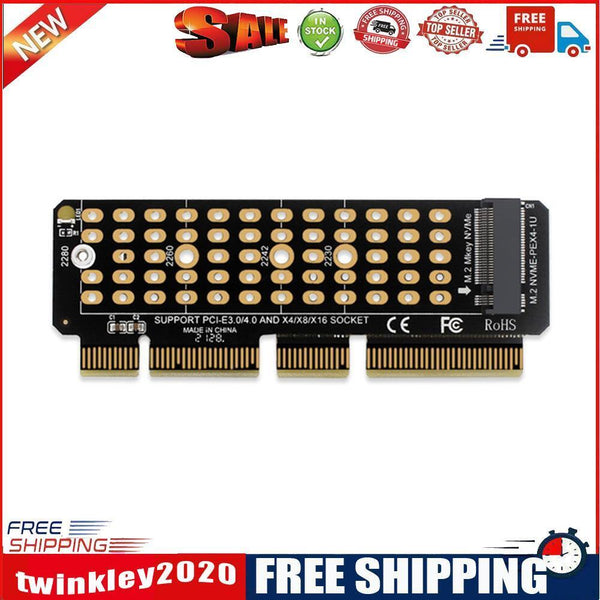 SSD M.2 NVME to PCI-E 4.0 X4 Riser Card PCI-Express X4/X8/X16 M Key Adapter
