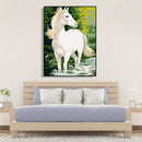DIY Digital Oil Painting By Numbers Kits White Horse Picture Wall Art Decoration