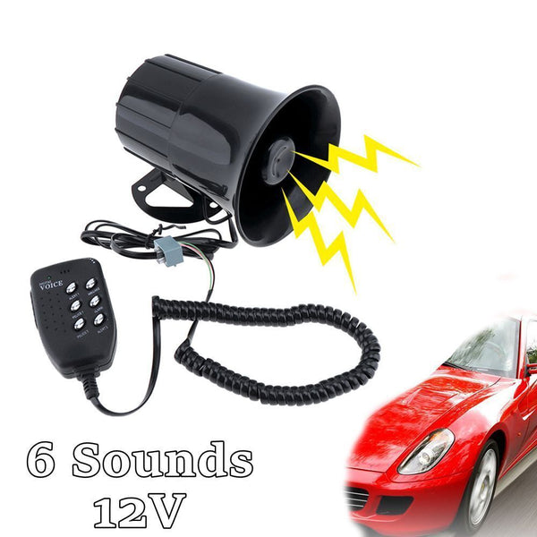 Emergency Sound Amplifier 12V 100W 6 Sounds Speaker for Car Boat Van Truck