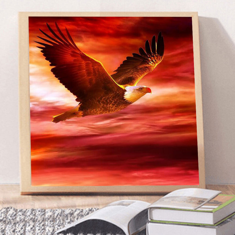5D DIY Diamond Painting Kits Full Round Drill Eagle Mosaic Picture Wall Art