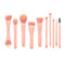 10pcs Wood Handle Pro Portable Powder Blush Brush Kit Eye Shadow Makeup Bru