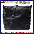 Women Fashion Rivet Shoulder Bag Leather Retro Messenger Bags Ladies Large Purse