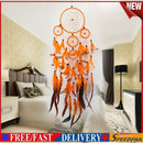 Five-rings Orange Dream Catcher Wall Hanging Home Car Decor Craft