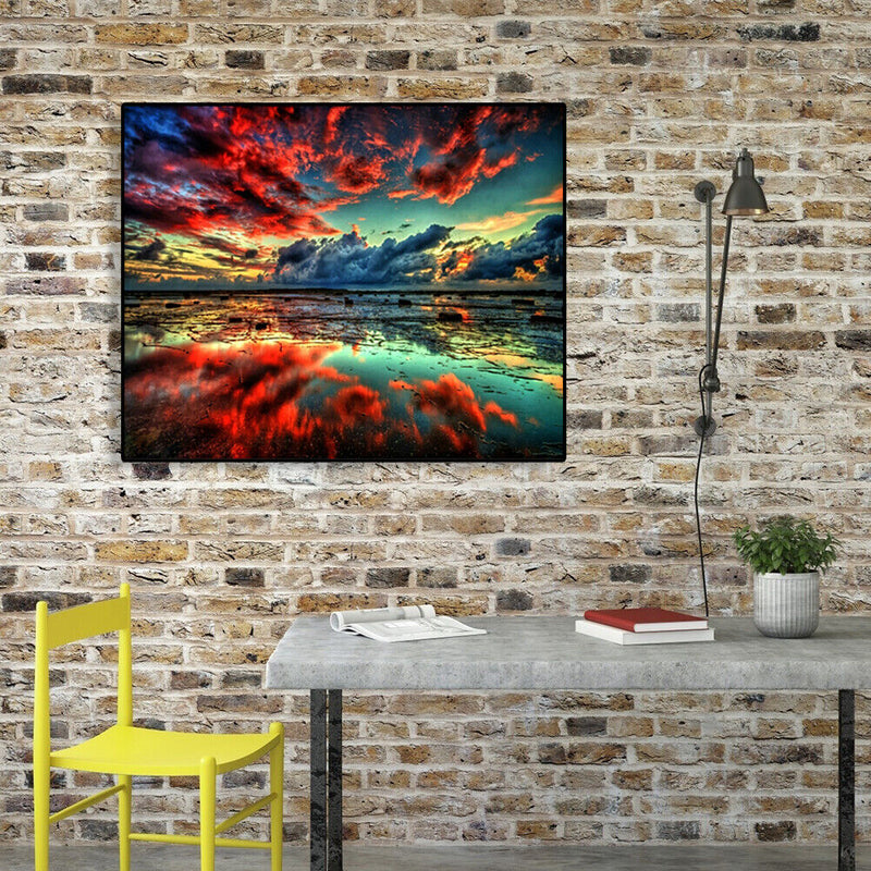 Painting By Numbers DIY Red Cloud Canvas Oil Art Picture for Home Room Decor Kit