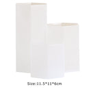 3 Lattices Makeup Brush Storage Box Cosmetics Pen Holder Organizer (White) Newly