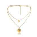 Fashion Jewelry Portrait Butterfly Pendant Female Double Layer Necklace Choker