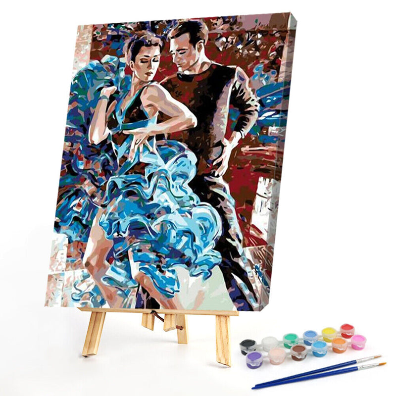 Oil Paint By Numbers Picture DIY Drawing Painting Dancing Couple Paint Decor Art