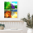 11CT Full Cross Stitch Four Seasons Tree Counted DIY Cotton Thread Needleworks