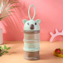 Portable Baby Food Storage Box Bear Shape Milk Powder Container (B Green) Newly