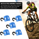5pcs Bicycle C Buckle MTB Bike Brake Line Case Cable Tube Fixed Base (Blue)