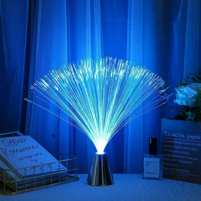 Fiber Optic Light Lamp Colour Changing Sensory Light Base Operated Battery G0C9