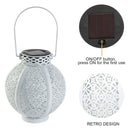 Hollowed Solar Lanterns - Outdoor Hanging Wrought Iron Landscape Lights (B)