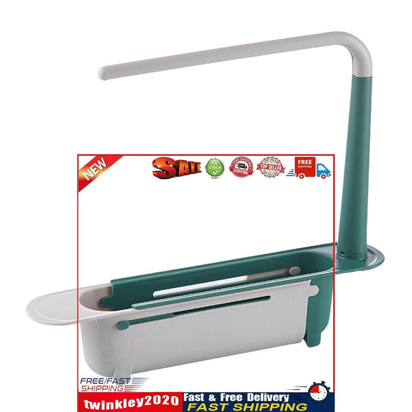 Telescopic Sink Holder-Plastic Adjustable Drainer Sink Tray Sponge Holder Newly