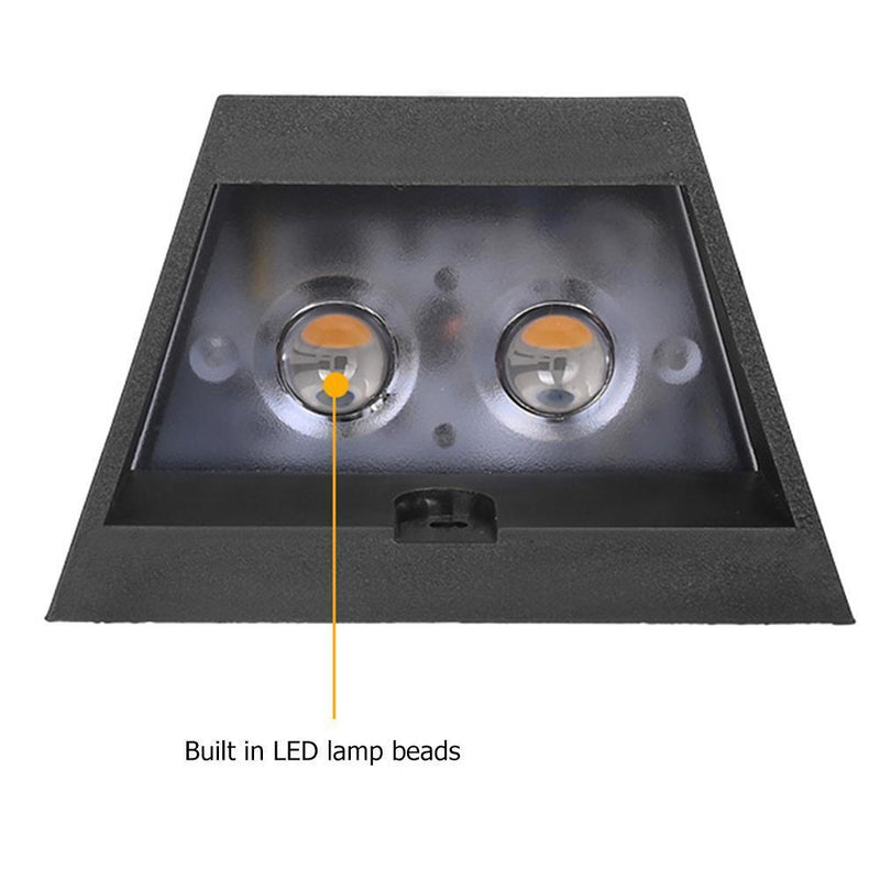 2 Pack LED Solar Lights ABS for Outdoor Home Garden Decor (Warm Light)