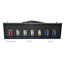 5.25"" 19Pin to 2 USB3.0+4 USB2.0+BC1.2 Fast Charge Optical Drive Front Panel