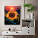 Full Cross Stitch 11CT DIY Sunflower Handmade Stamped Needlework Craft Home Art