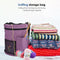 DIY Knitting Storage Bag Portable Yarn Tote Crochet Hooks Holder (Purple)
