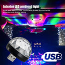Ball Sound Activated LED Atmosphere Stage Light for Car DJ Karaoke Mini Disc