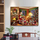 Cotton Thread Full Stamped Santa Claus Gifts Cross Stitch Embroidery Handicraft