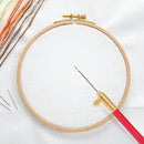French Crochet Embroidery Tambour Beading Hoop Hook with 3 Needles DIY Craf