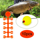 #A 10 Cards Buoyancy Ball Bait Caps Plastic Fishing Boilies Stopper Holder Tackl