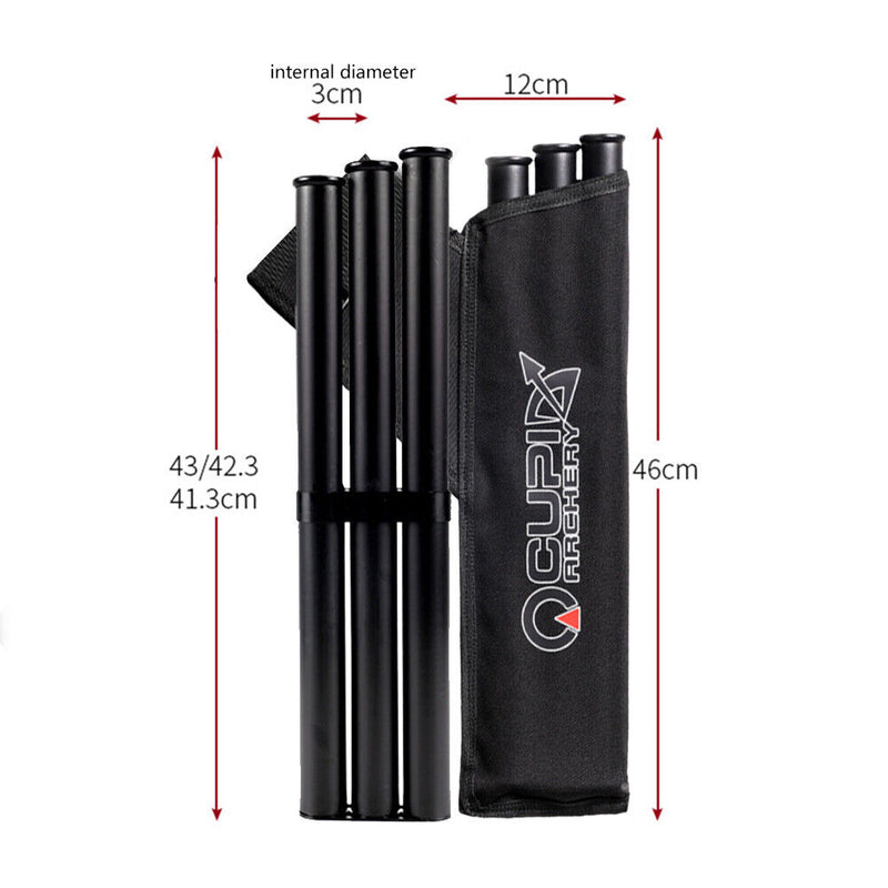 #A Oxford Cloth 3 Tubes Arrow Holder Quiver Bags Storage Carrying Pouch Outdoor