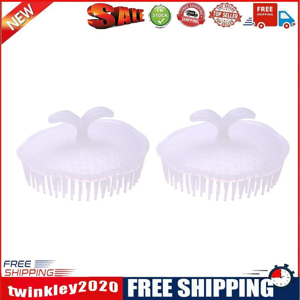 2pcs Silicone Shampoo Scalp Shower Washing Hair Brushes Head Massage Combs