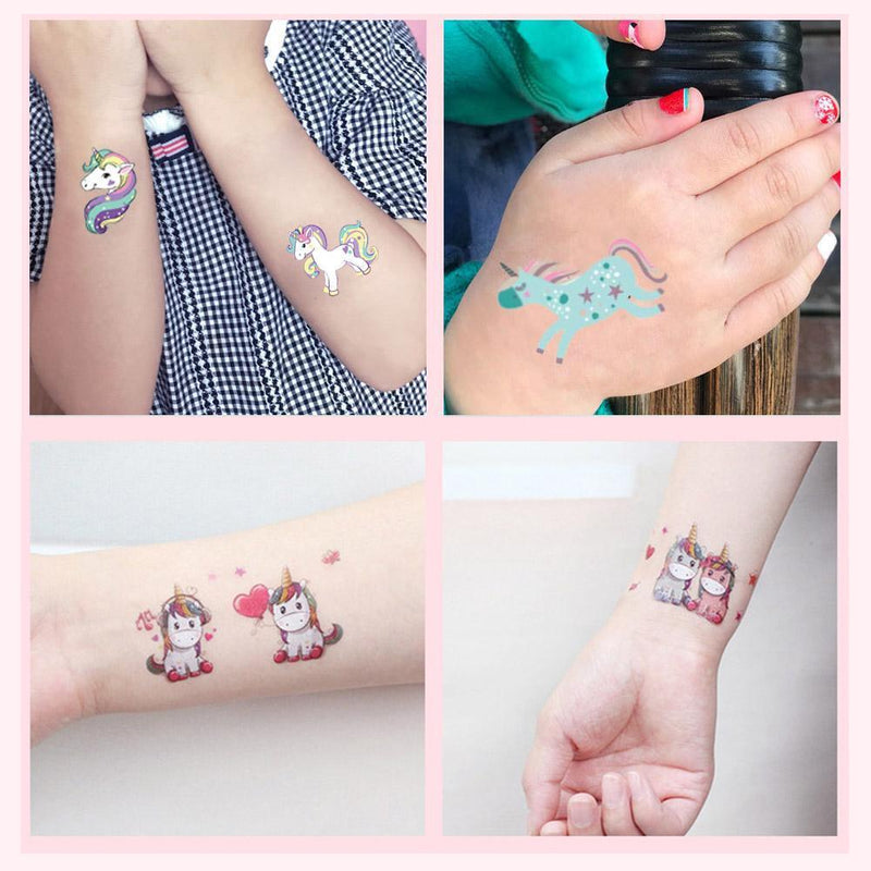 12pcs Cartoon Horse Waterproof Temporary Tattoo Stickers Children Body Art Newly