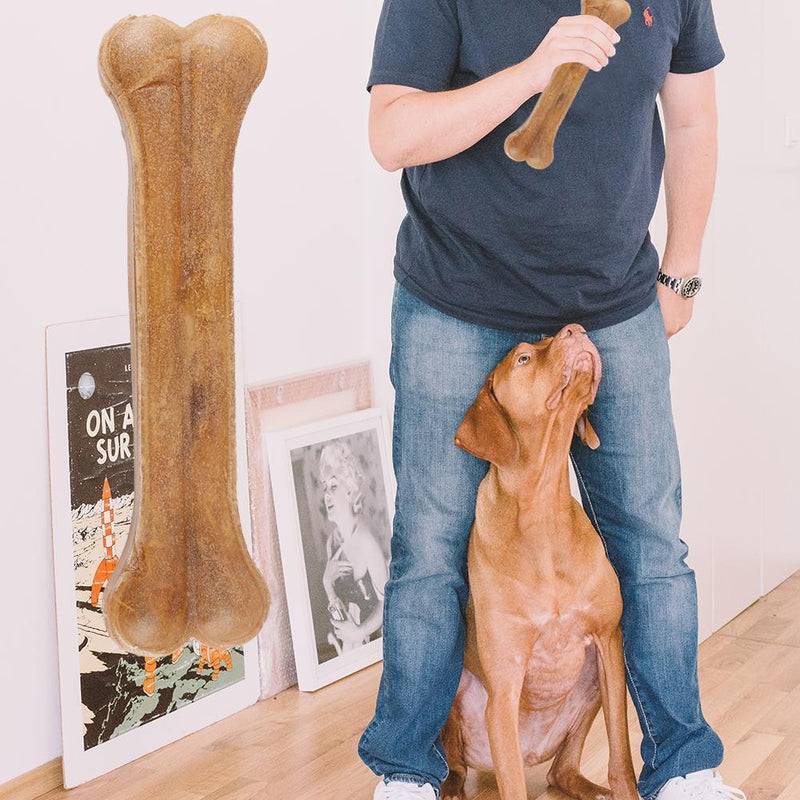 8"" Compressed Rawhides Dog Bones Puppy Teething Snack Food Treats Toys Suppl