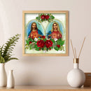 Full Embroidery Printed Father Mother DIY Cross Stitch Kits 11CT Needlework Set
