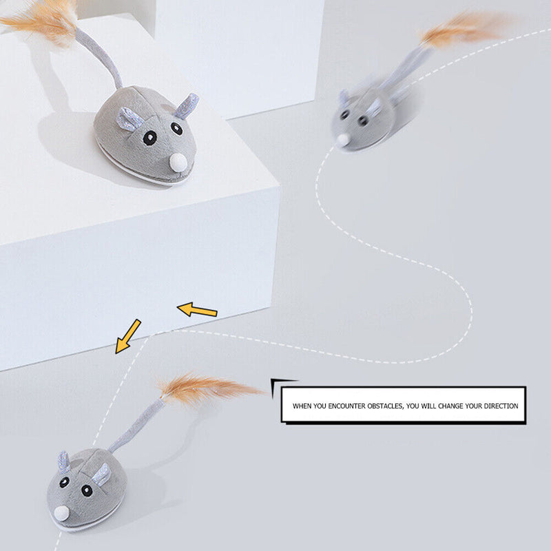Smart Sensing Mouse Cat Toys USB Charging Interactive Kitten Playing Mice Toys