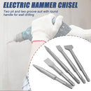 5pcs Point Groove Gouge Flat Chisels Set Electric Hammer Brick Drill Bit Newly